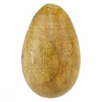 položky Drevené vajíčka mangové drevo v jutovej sieti Veľkonočná dekorácia prírodná 7–8cm 6ks