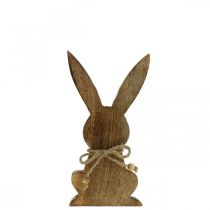 položky Drevený zajačik na sedenie, mangové drevo, veľkonočná dekorácia prírodné farby V18,5cm