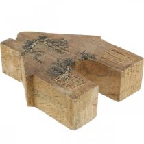 položky Drevený domček Vianočný domček drevený domček drevený stojan V10cm