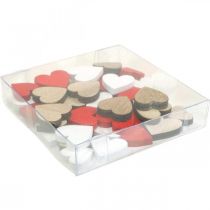 položky Drevená srdiečková dekorácia svadobné srdiečka drevené 2,5/2/1,5cm 48 ks