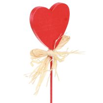 položky Drevené srdiečka ozdobná zástrčka srdiečka s lienkami červené 4cm 16 ks