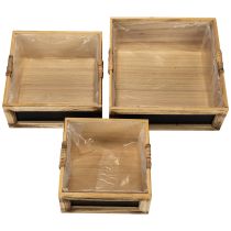 Článok Drevená krabička s tabuľou a vložkou, sada 3 veľkostí, 30 cm