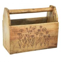 položky Drevený box s rukoväťou box na náradie drevo 30x15x24cm