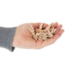 položky Drevené mini ozdobné spony na bielizeň 3,5 cm 50 ks