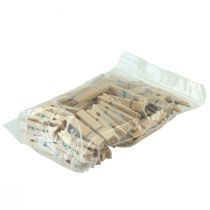 položky Drevená spona mini spona na prádlo ozdobná 3,5cm 50 ks