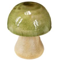 položky Drevené huby jesenná dekorácia huby zelená červená oranžová V6,5cm 9 ks