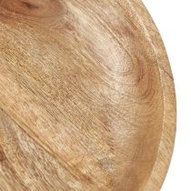 položky Drevená misa s podstavcom dekoratívna misa z dreva prírodná čierna Ø25cm