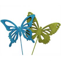 položky Drevený motýľ s drôteným zadkom. 8 cm x 6 cm, dĺžka 28 cm