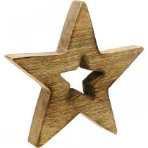 položky Drevená flambovaná drevená dekorácia Vianočná hviezda stojaca 15cm