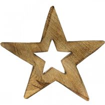 položky Drevená hviezda flambovaná Stojacia drevená dekorácia Vianoce 28cm