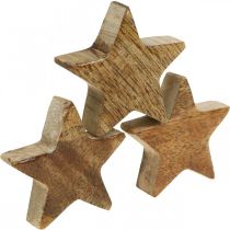 položky Drevené hviezdičky rozptylová dekorácia hviezda Vianočná príroda lesk V5cm 12 kusov