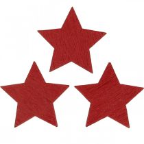položky Drevené hviezdičky červené posypy Vianočné hviezdičky 3cm 72ks