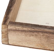 položky Drevený podnos, rustikálny dizajn, ideálny na dekoráciu domácnosti alebo kancelárie, 15 cm, 4 kusy