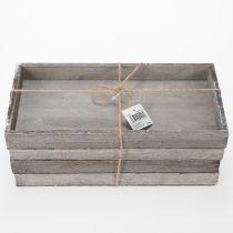 položky Obdĺžniková drevená tácka, ideálna na zdobenie balkónov a obytných priestorov, 30 cm, 4 kusy