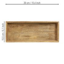 položky Drevený podnos obdĺžnikový dekoračný podnos drevo 39×15,5×4cm 2ks