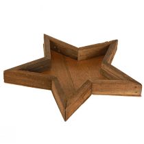 položky Drevená dekorácia na podnos v hnedej farbe Ø38/29/22 cm Sada 3 ks