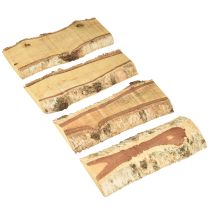 položky Drevený podnos s dekoráciou z brezovej kôry 25×10×2cm 4 kusy