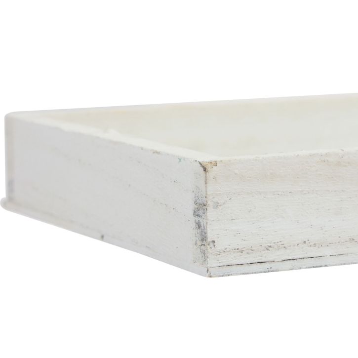 Článok Drevený podnos biely dekoračný podnos shabby chic drevo 35×15×3cm