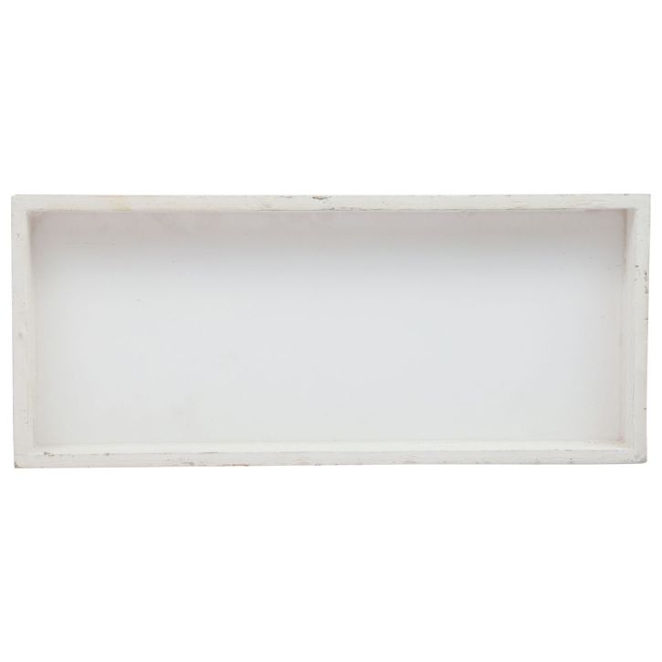 Článok Drevený podnos biely dekoračný podnos shabby chic drevo 35×15×3cm