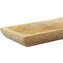 položky Drevený podnos obdĺžnikový z prírodného mangovníkového dreva 25x13x2,5cm