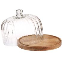 položky Drevený tanier so syrovou kupolou ozdobný tanier drevený Ø29cm V22cm