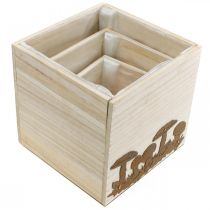 položky Rastlinné kocky, kvetinový box, jesenná dekorácia s patinou 20/16/12 cm sada 3 ks