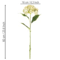 položky Umelý kvet hortenzie s dlhou stonkou a listami, 60 cm