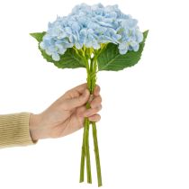 položky Umelé kvety hortenzie, realistický dizajn, na dekoráciu do obývačky, 34 cm, 3 kusy