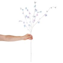 položky Umelá jemná kvitnúca vetvička s dúhovými kvetmi, 98 cm
