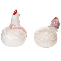 položky Keramické figúrky kurčiat do obývačky, roztomilá veľkonočná dekorácia na stôl do domácnosti, 11 cm, 2 kusy