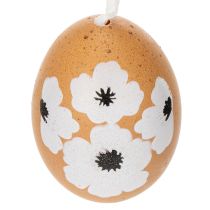 položky Veľkonočná dekorácia na zavesenie vajíčok, jarná, Veľká noc, pravé slepačie vajcia, prírodné, 6 cm, 6 kusov
