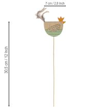 položky Kuracie steaky vo veľkonočnom dizajne pre veselú jarnú dekoráciu, 7 cm, 12 kusov