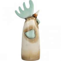 položky Keramická dekorácia do kuchyne kohút Kuracie svetlomodrá hnedá V23cm 2 ks