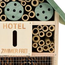 položky Hmyzí hotel Drevený domček proti hmyzu Zelený prírodný 26,5x9x31cm