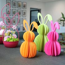 položky Dekoratívna plstená figúrka králika na jarnú výzdobu, 20 cm, 4 kusy
