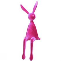 položky Králik na poličku, kŕdeľ, sediaci veľkonočný zajačik, ružový, 56 cm