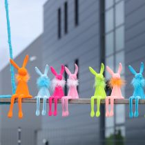 položky Figúrka veľkonočného zajačika na poličku, sediaca figúrka veľkonočného zajačika na Veľkú noc a jar, 27 cm, 2 kusy