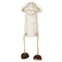 položky Keramická figúrka ovečky, sediaca ovečka, na veľkonočnú a celoročnú dekoráciu, 18 cm, 3 kusy
