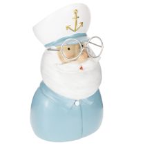 položky Figúrka kapitána, námorná dekorácia s okuliarmi a klobúkom, 16 cm