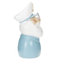 položky Figúrka kapitána, námorná dekorácia s okuliarmi a klobúkom, 16 cm