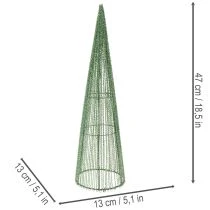 položky Kovové kvetinové kužele, zelené, na kvetinové aranžmány, 62 cm, 2 kusy