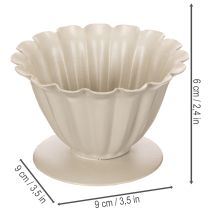 položky Miska, kalich, kvetný kalich, krémová dekorácia, 9 cm