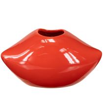 položky Keramická váza červená dekoratívna váza s mouth bozk 17×8,5×9cm