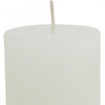 položky Stĺpové sviečky Rustikálne farebné sviečky biele 60/110mm 4ks
