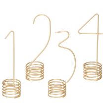položky Adventná sviečka s číslami 1-4, matná zlatá kovová, V10cm, 4 ks