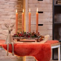 položky Adventná sviečka s číslami 1-4, matná zlatá kovová, V10cm, 4 ks