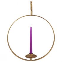 položky Svietnik na zavesenie kovová dekorácia zlatá vintage Ø38/V48cm