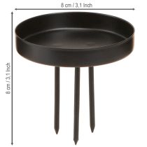 položky Svietnik na adventný veniec kovový matný čierny Ø8cm 4 ks