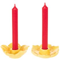 položky Keramické svietniky v tvare kužeľa, ozdobný kvet pre štýlovú dekoráciu stola, 11 cm, 2 kusy