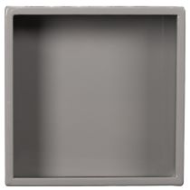 Článok Sivý kockový kvetináč s podstavcom pre modernú dekoráciu, 22 cm